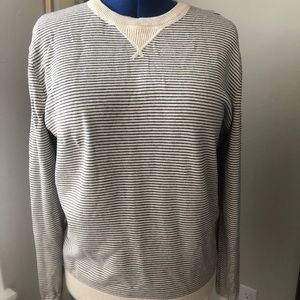 Black and White Striped J. Crew Cotton Sweater